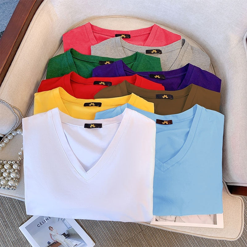 Summer Pure Cotton Short T-shirt